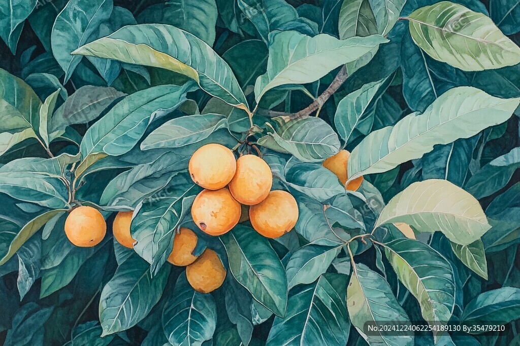 黃皮樹插畫