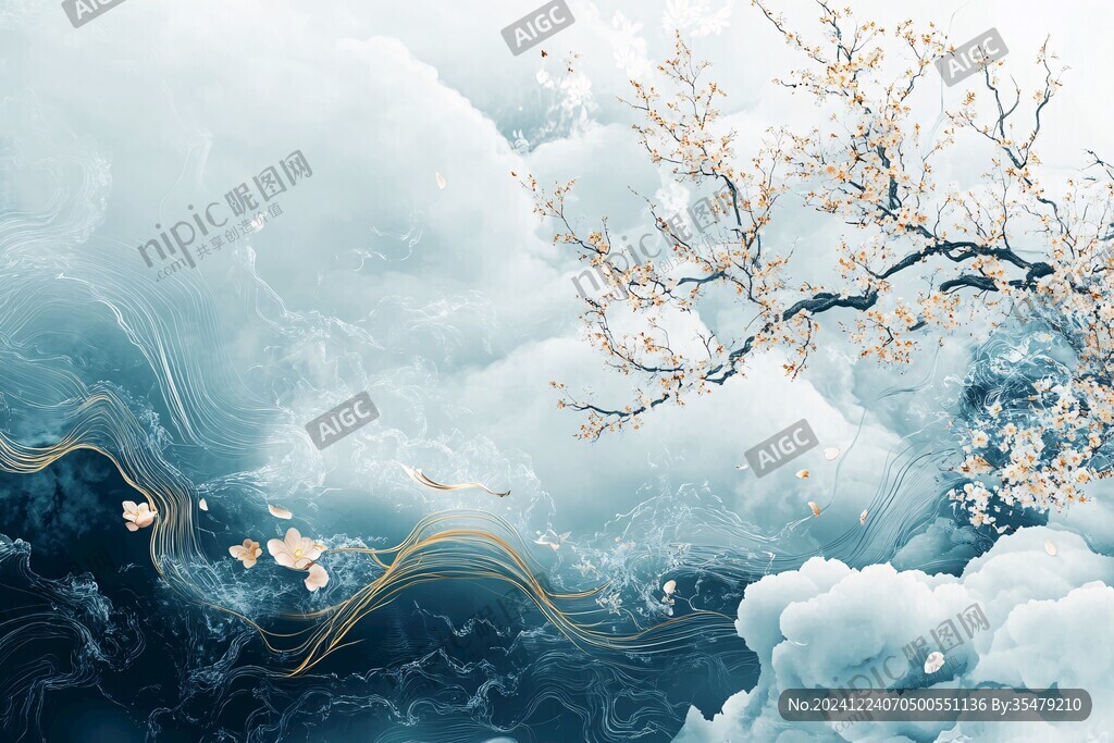 夢(mèng)幻飄逸靈動(dòng)中式水墨