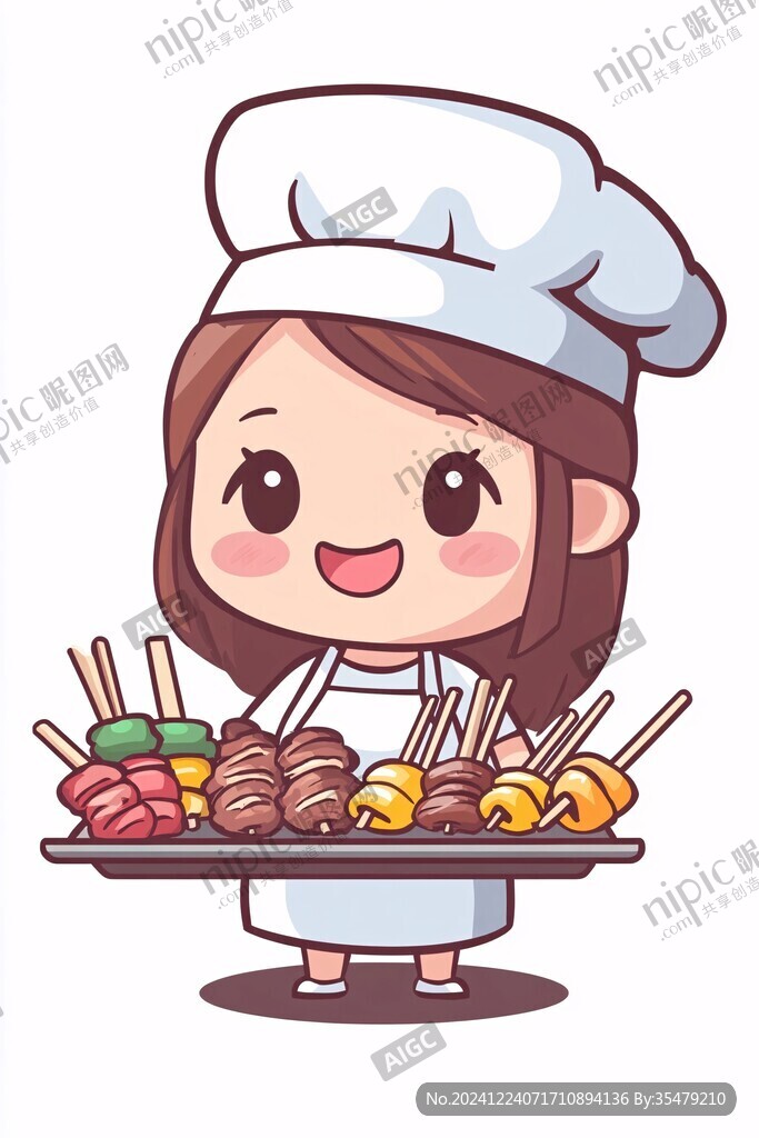 吃燒烤的女孩素材大全