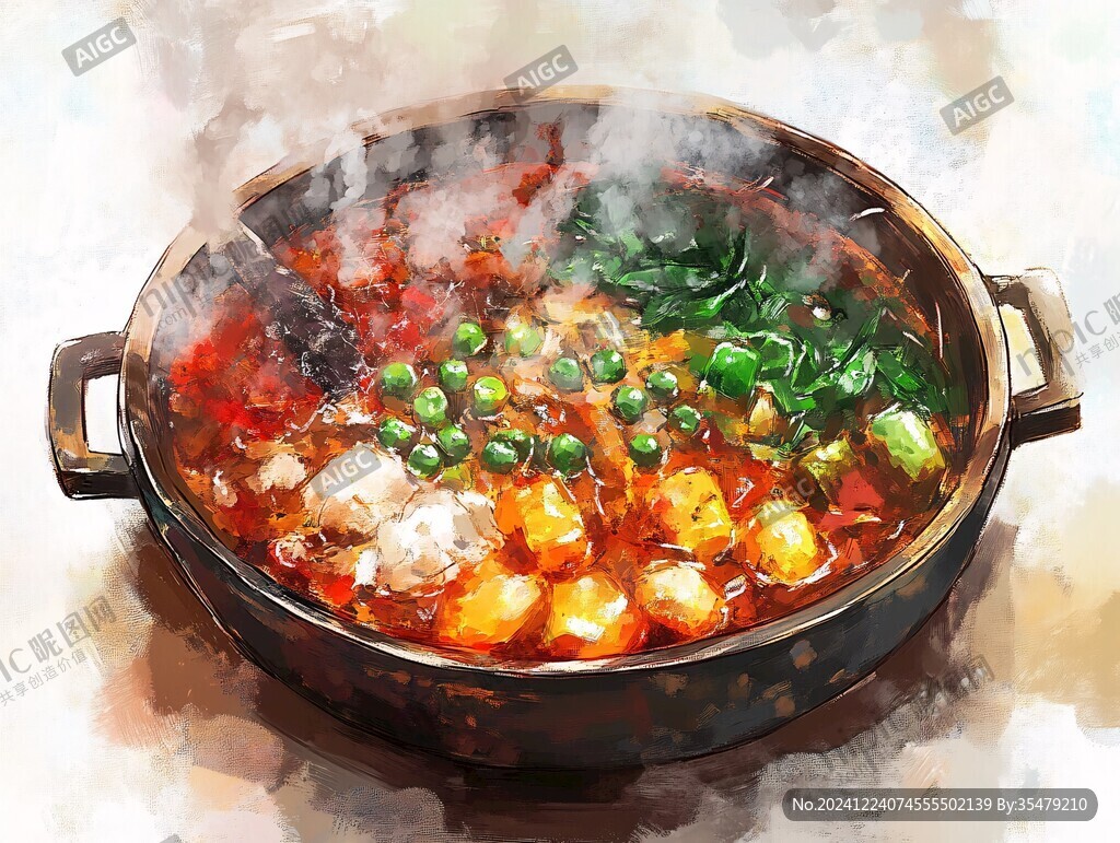 酸辣鲅魚丸插畫