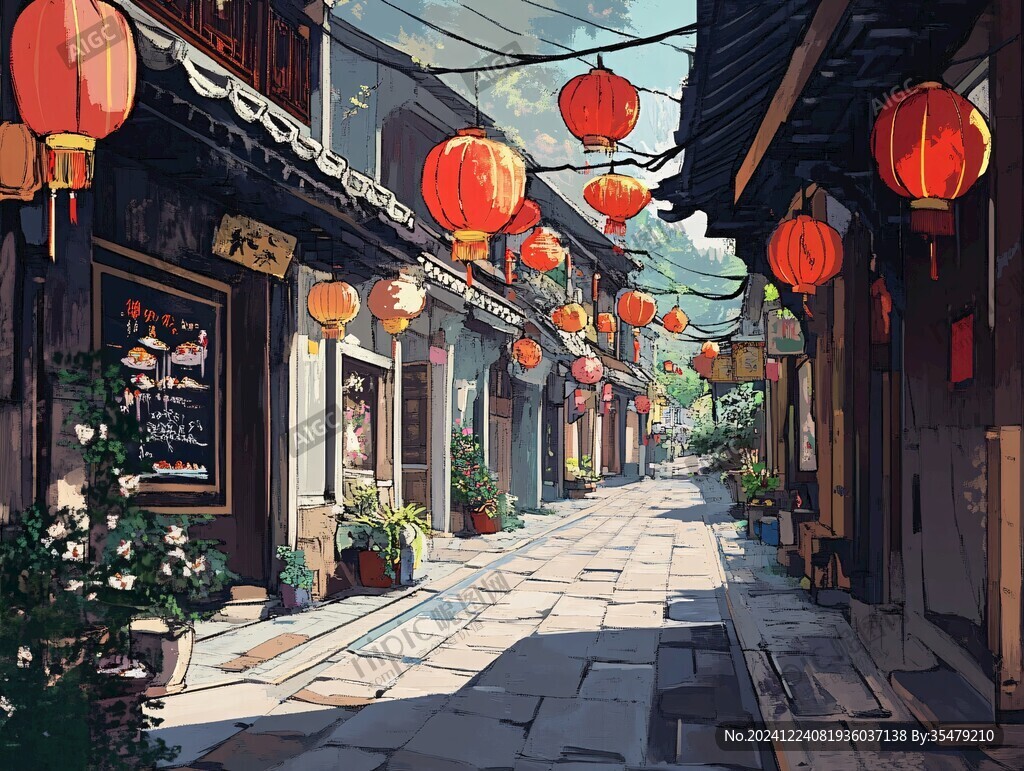 古街插畫