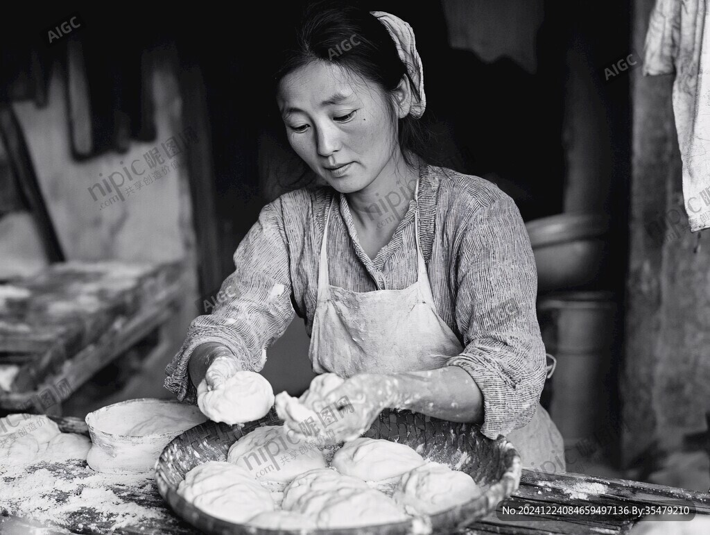 賣餅的婦女