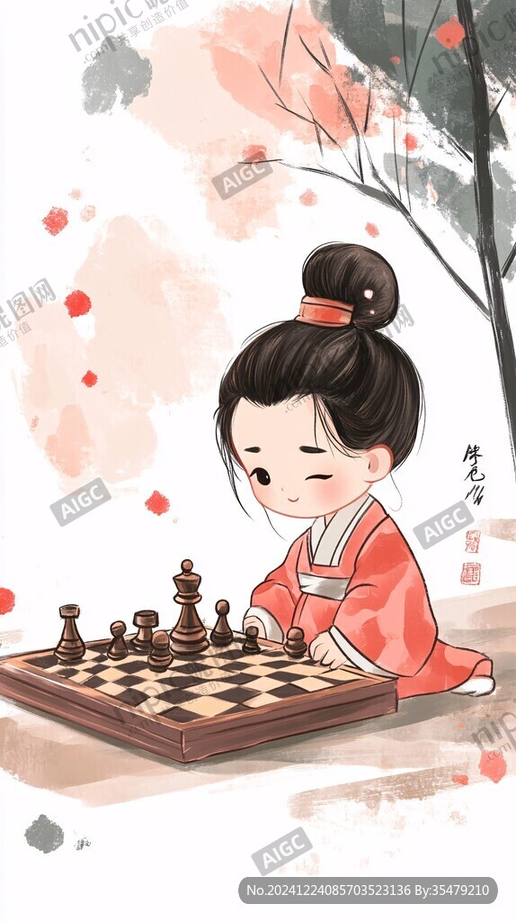 下棋人物造型