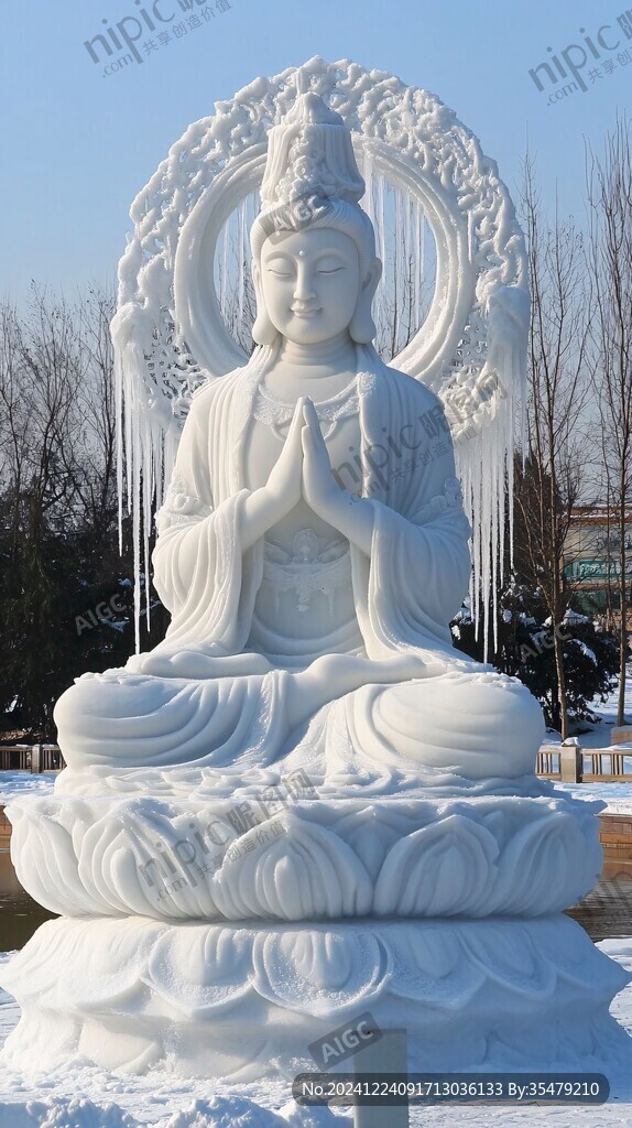 白雪塑像