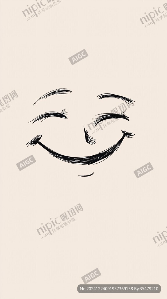 原創(chuàng)手繪簡約笑臉貼圖