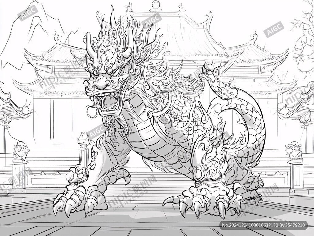 神獸線稿