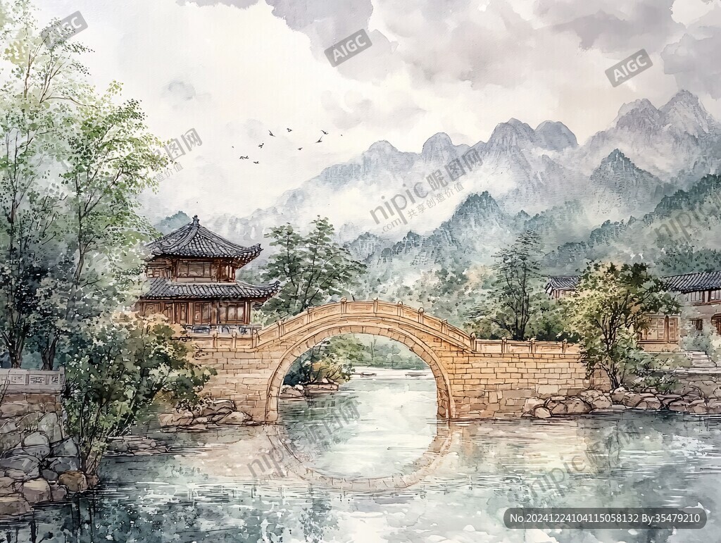 古橋插畫