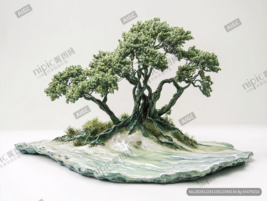迎客松古法琉璃制品