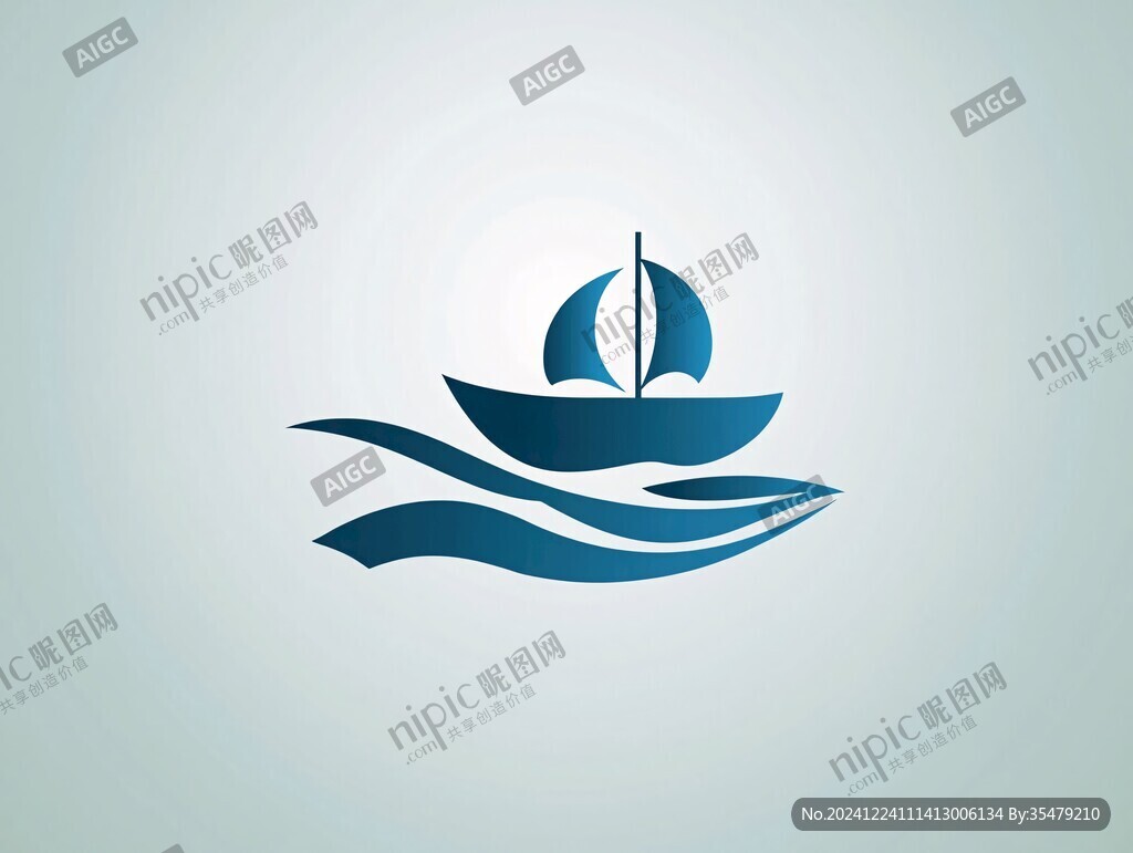 河水logo船