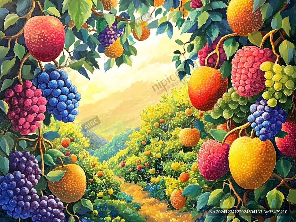水果樂園插畫