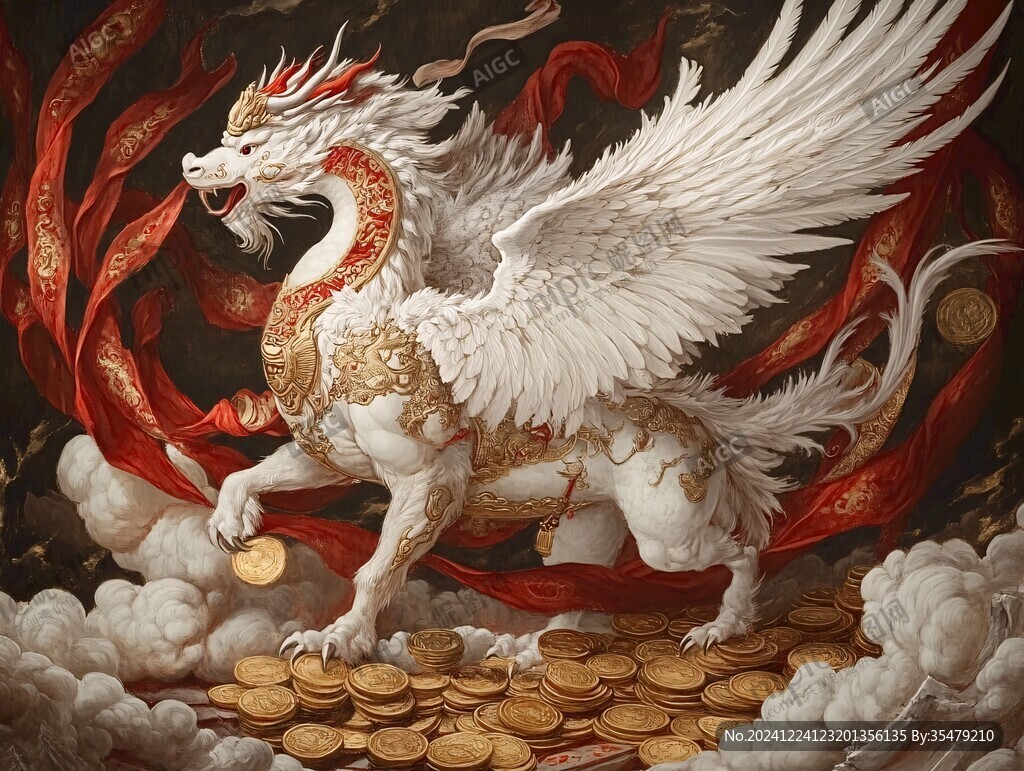龍年招財插畫