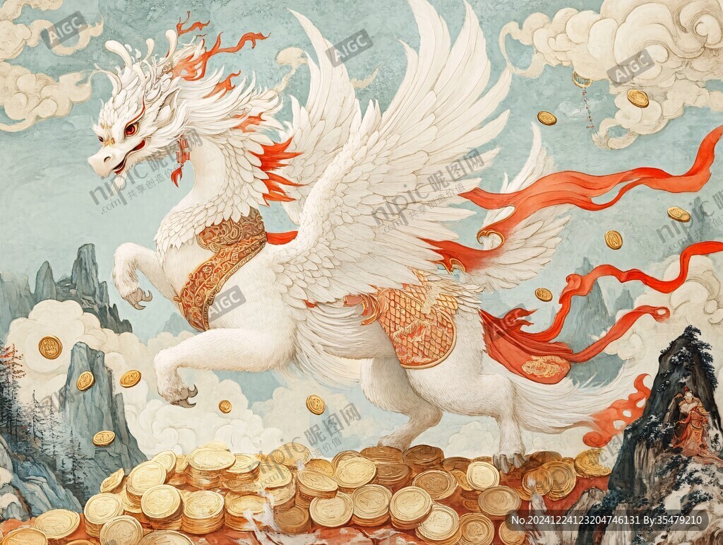 龍年招財(cái)插畫