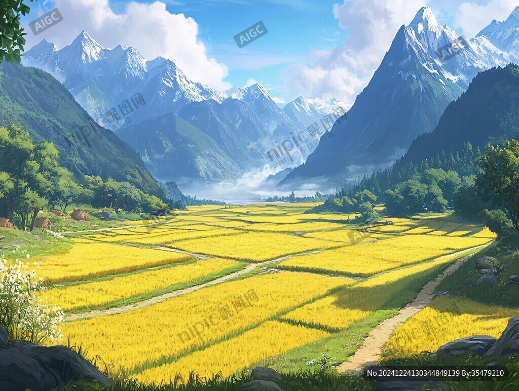 高清寬幅田園山水