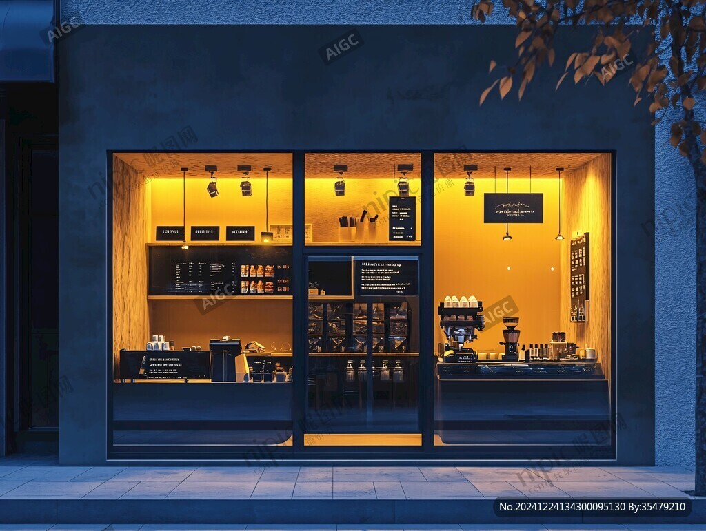 咖啡展示窗口