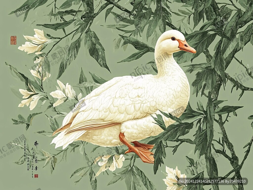 鵝包裝插畫