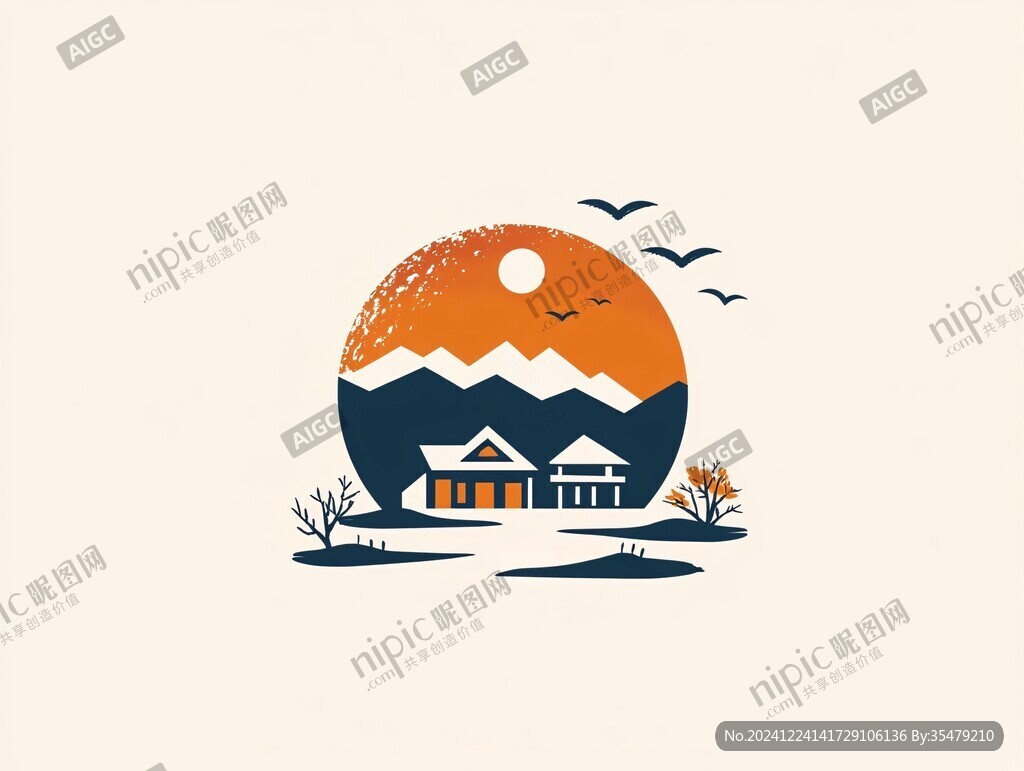 原創(chuàng)插畫風景標志