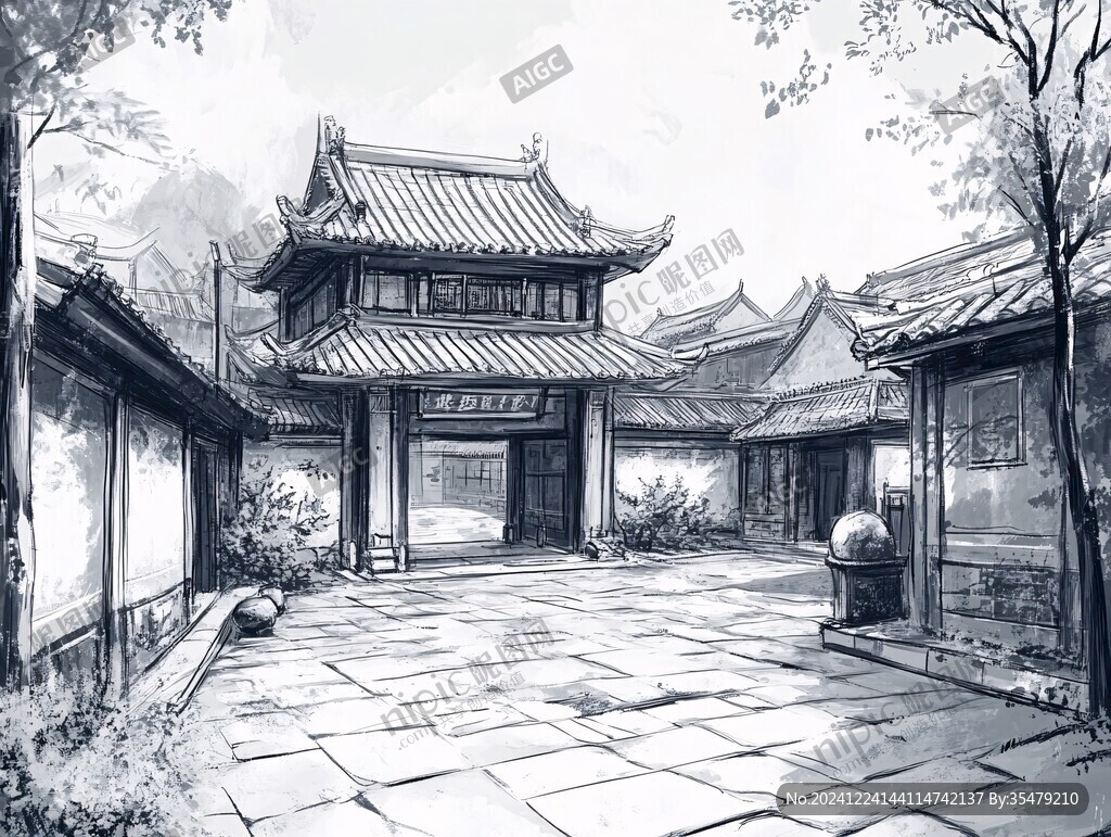 天一閣插畫