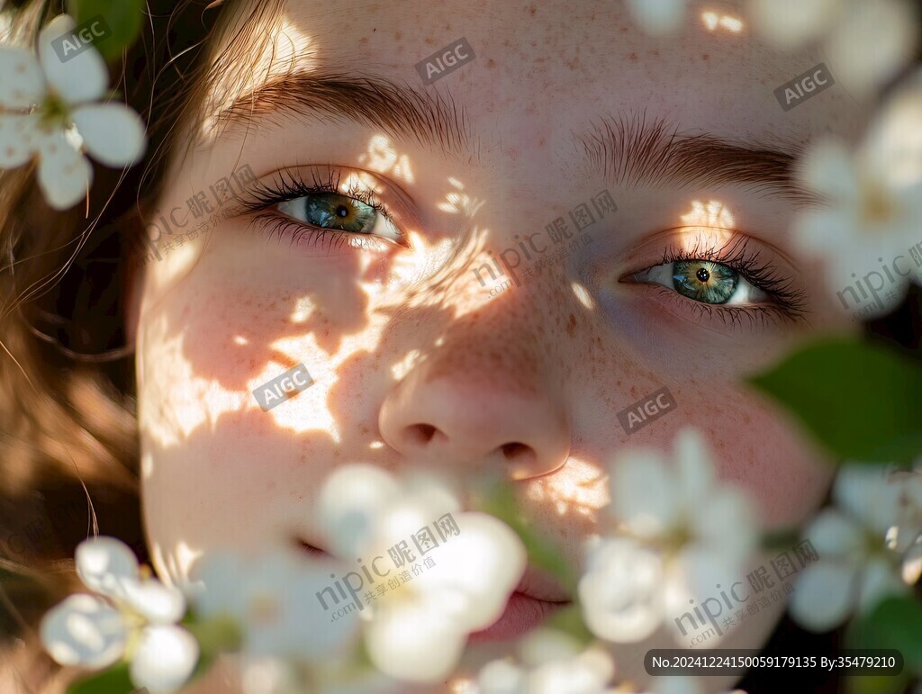 櫻桃花光影