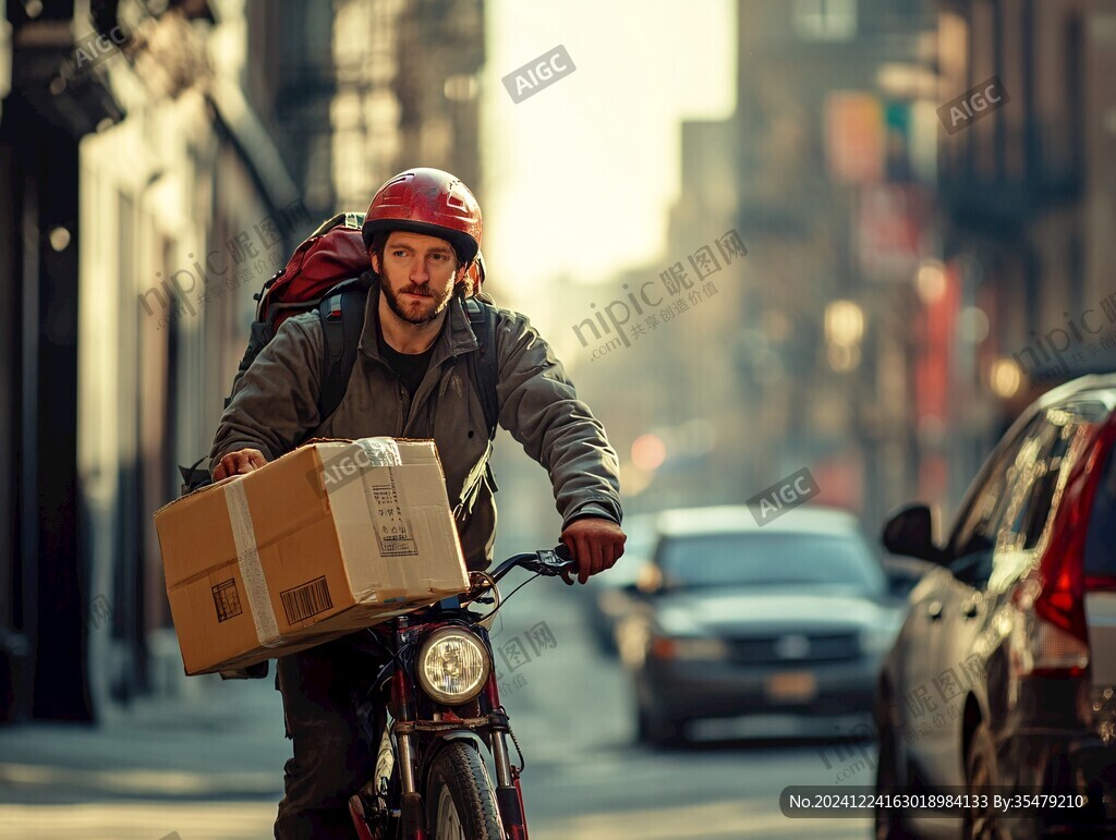 騎車送貨人
