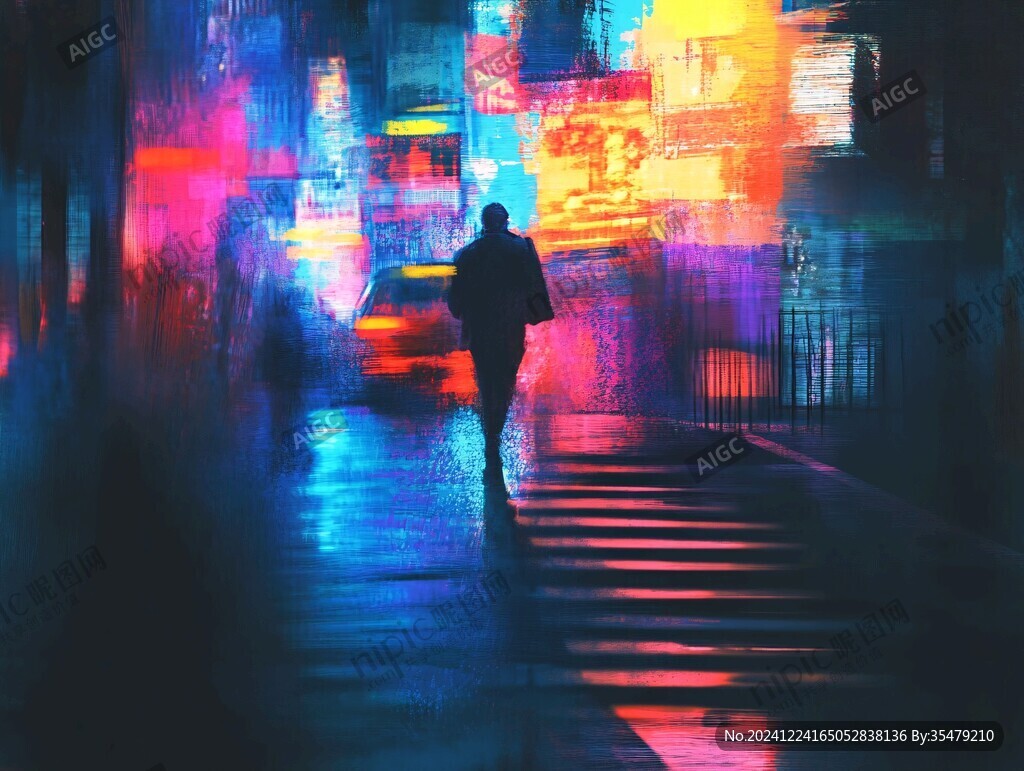 人影街景