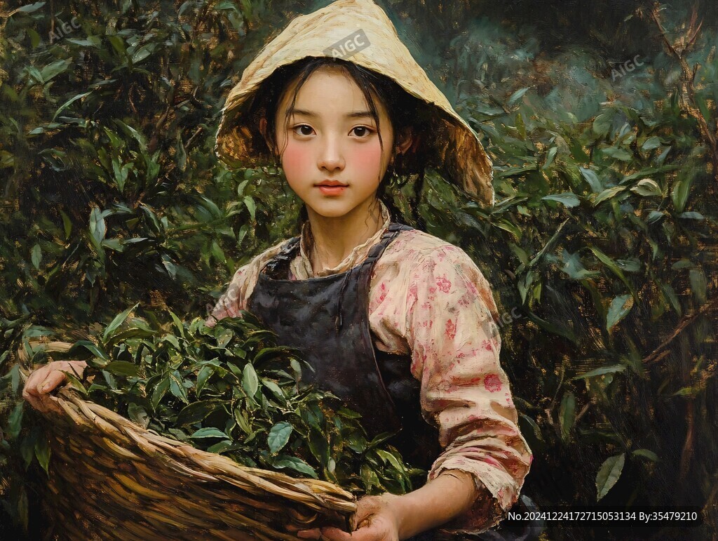 茶山小女孩