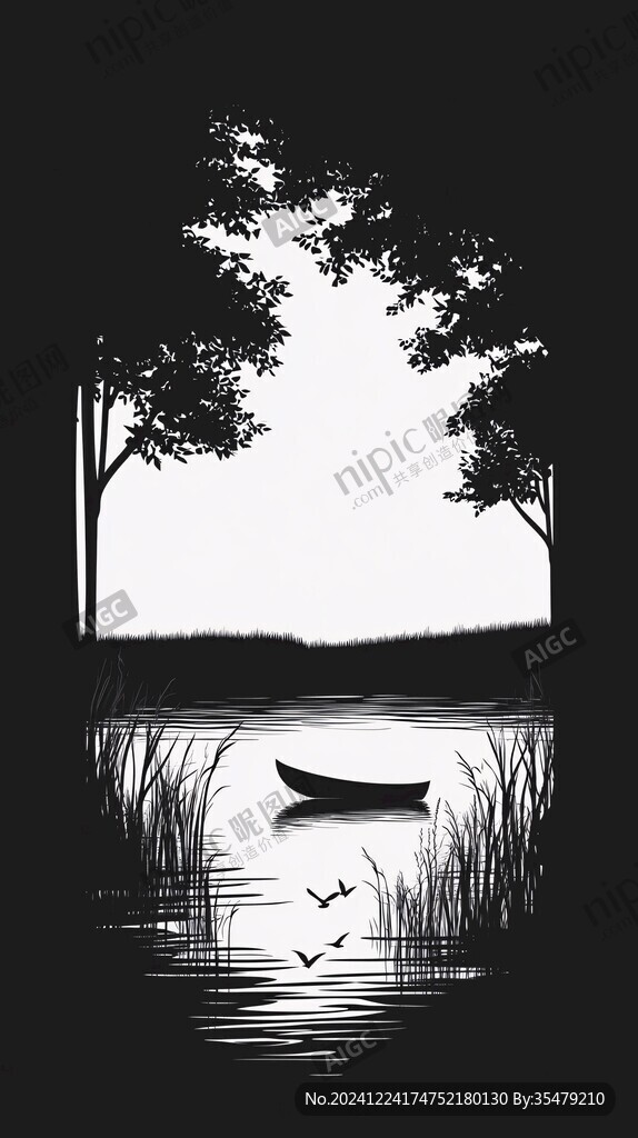 孤舟插畫
