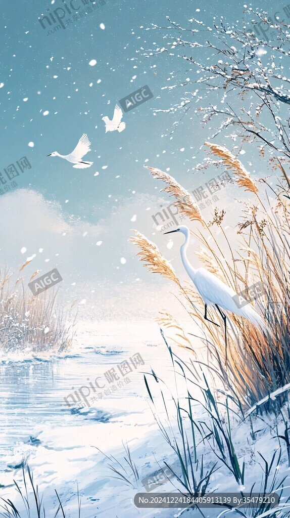 蘆葦蕩雪地