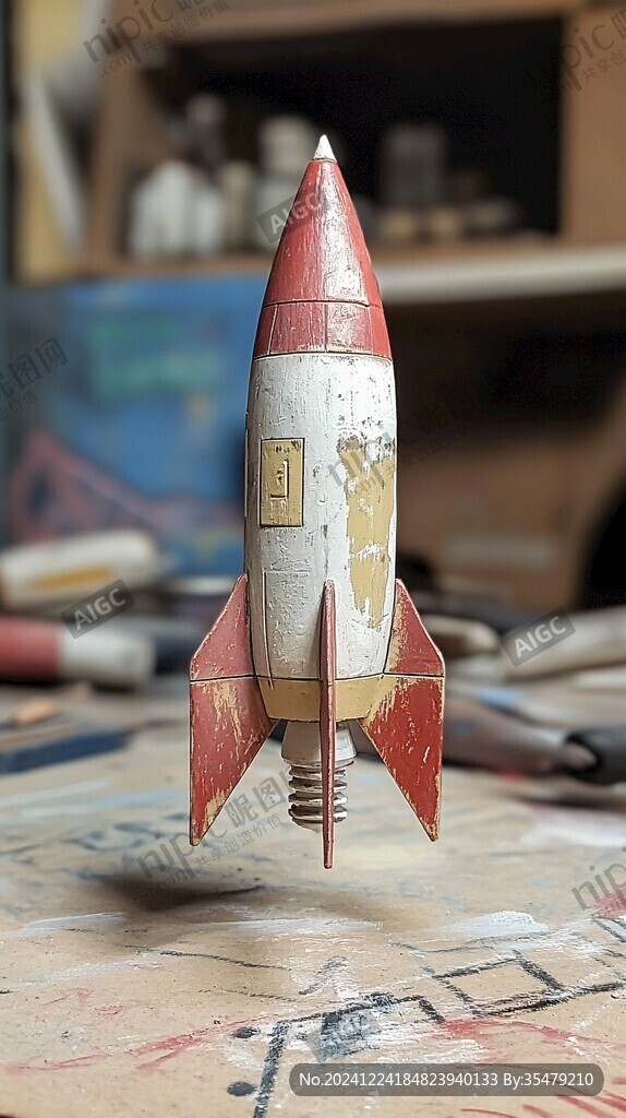 火箭書柜插畫