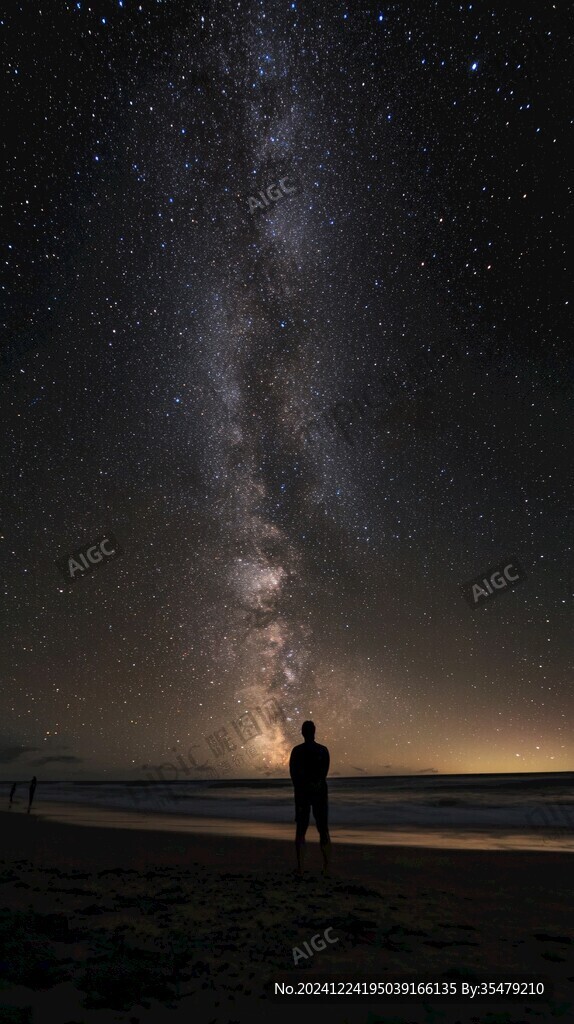 星辰大海男孩背影