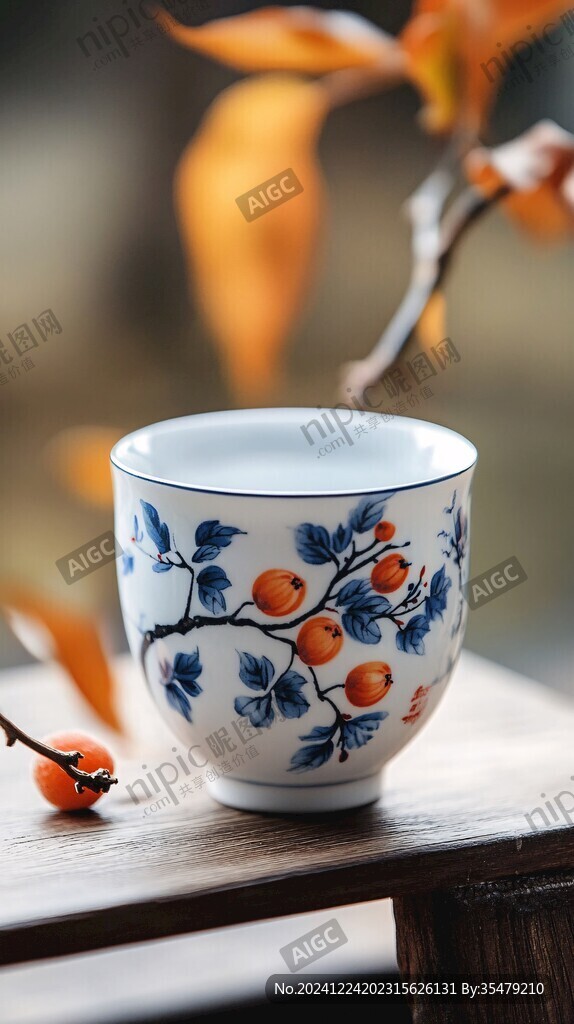 斗彩茶杯