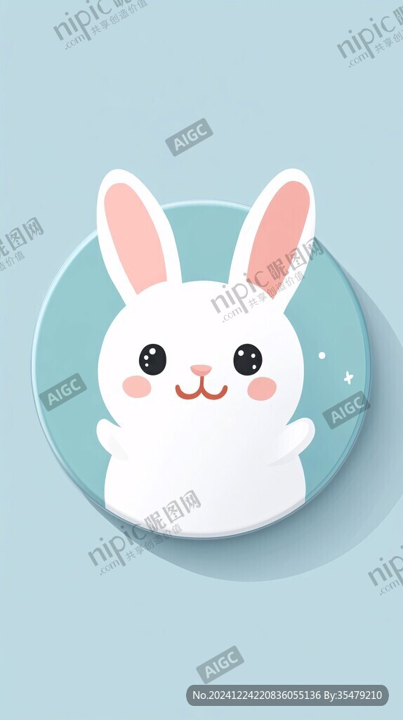 微信移動端卡通兔插畫