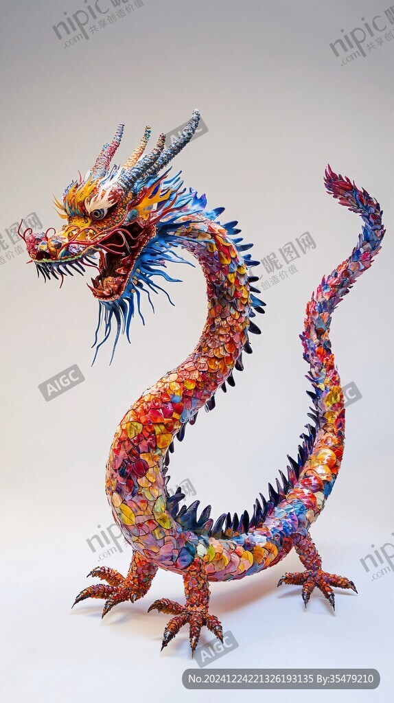 彩瓷龍