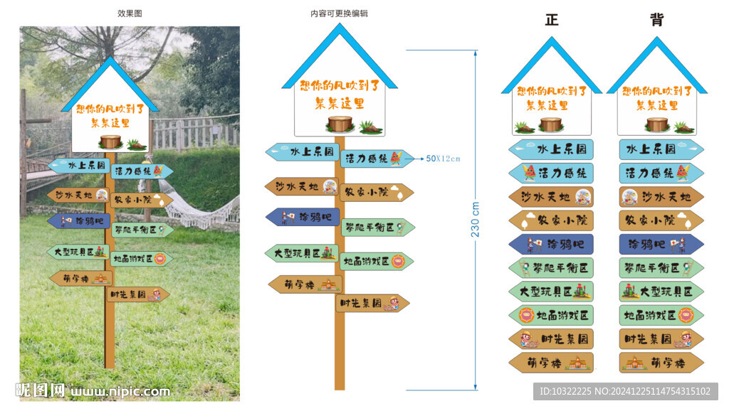 幼兒園卡通導視牌