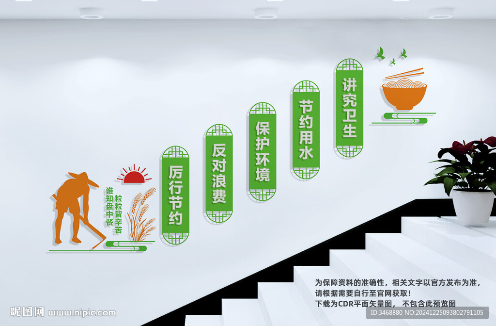 食堂樓梯文化墻