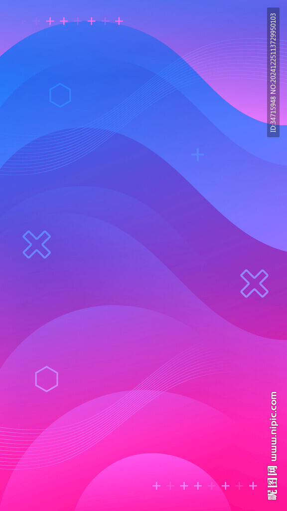 藍粉色曲線矢量背景