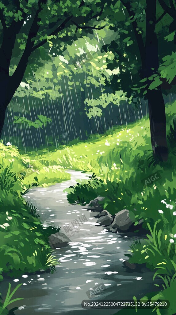 谷雨插畫豎版