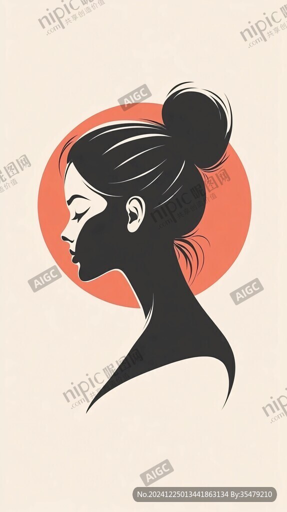 美女人物側(cè)臉