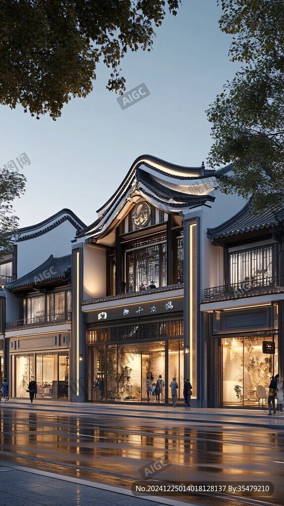 中式店鋪夜景