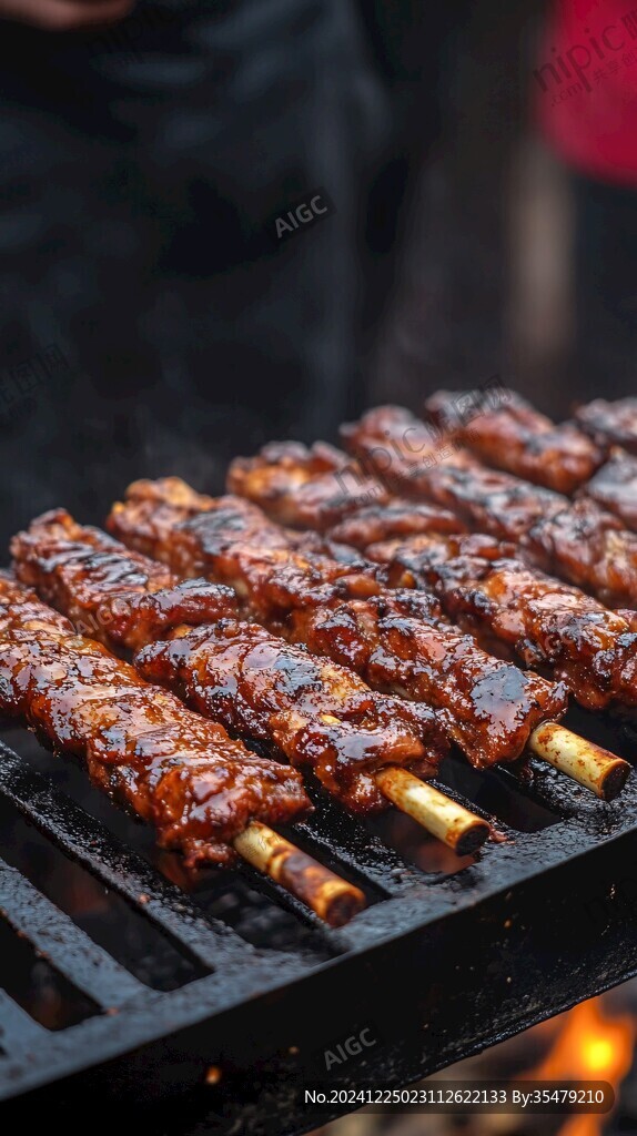 親友聚會烤串燒烤美食
