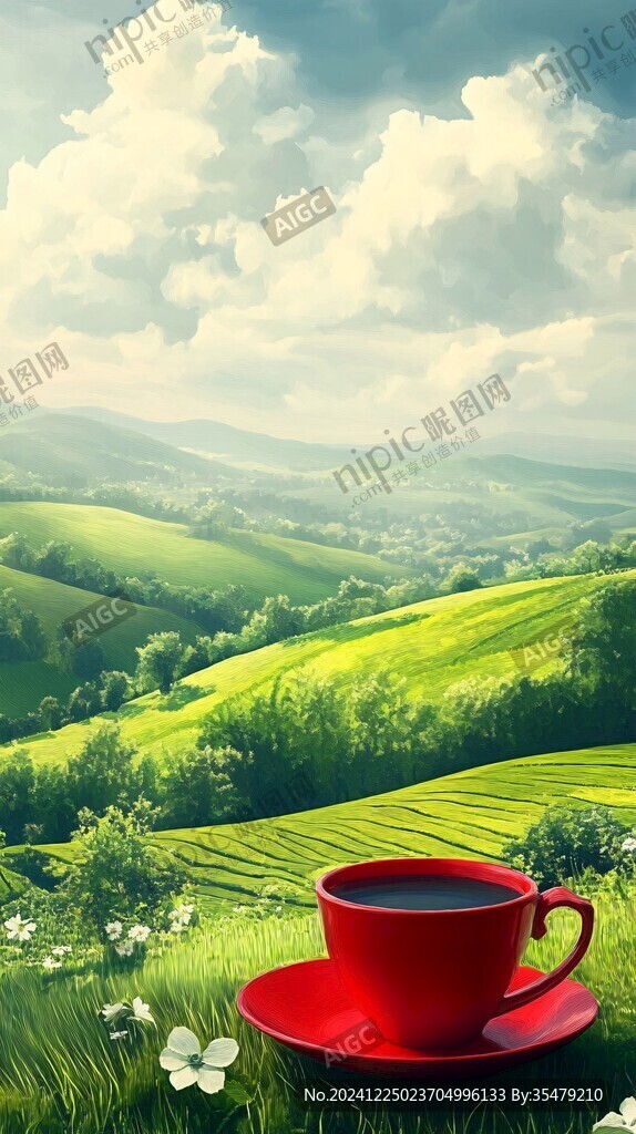 茶園風(fēng)景裝飾畫(huà)
