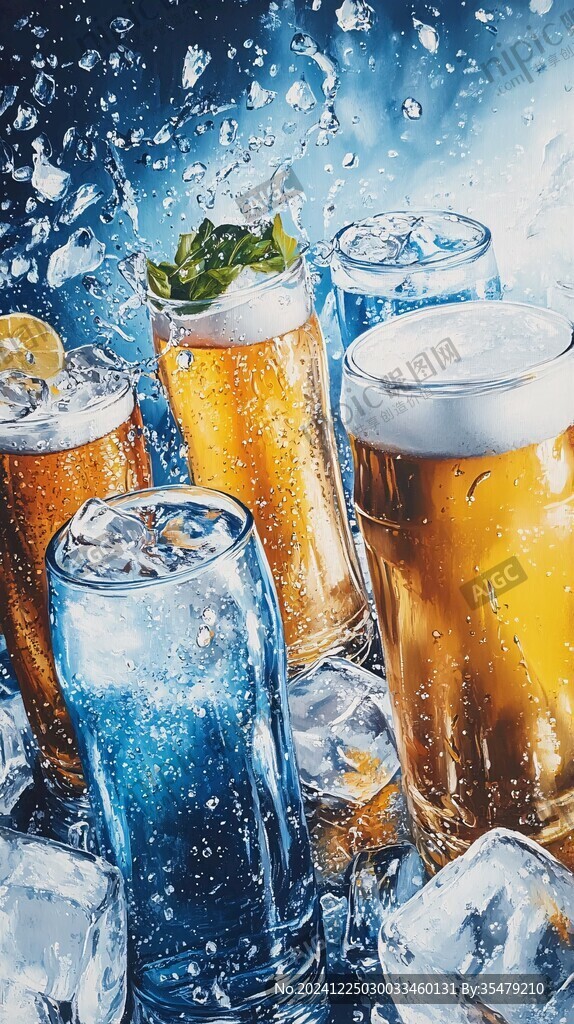 清涼健康冷飲海報背景