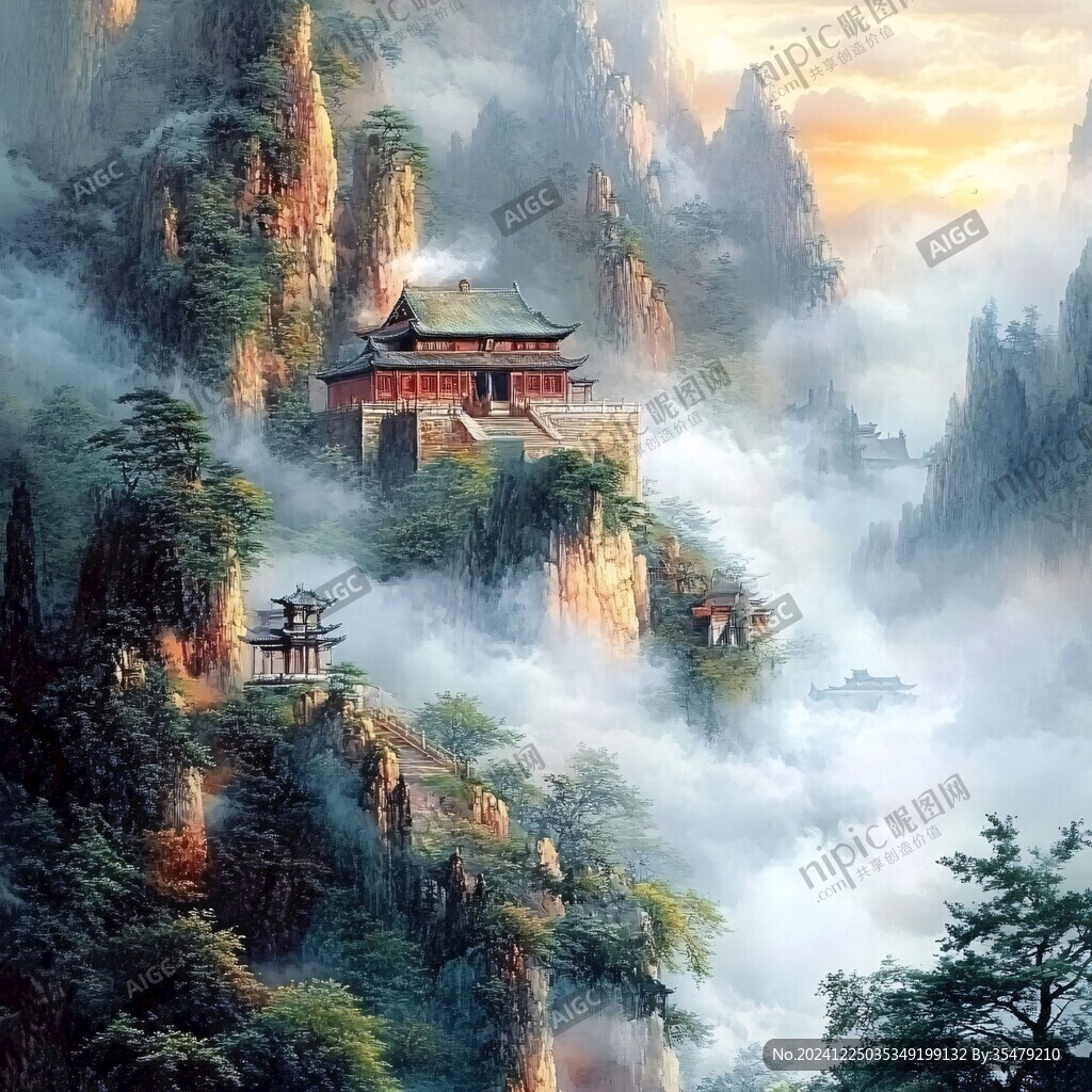 九華山油畫