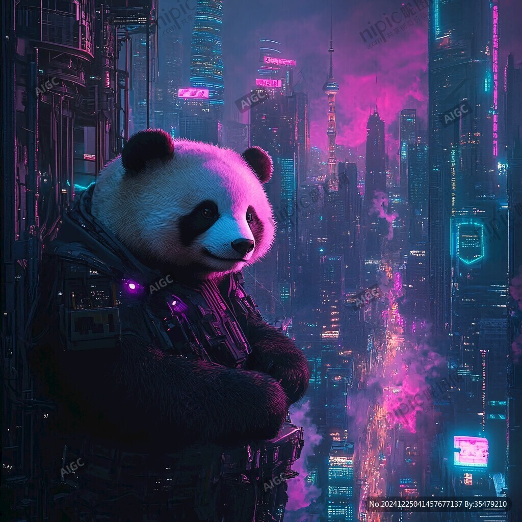 寫(xiě)實(shí)熊貓插畫(huà)