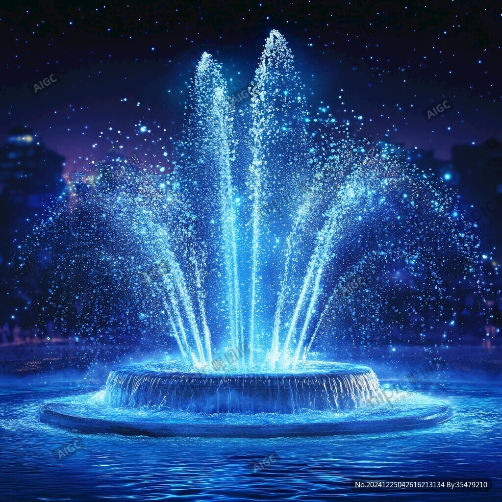 燈光噴水池