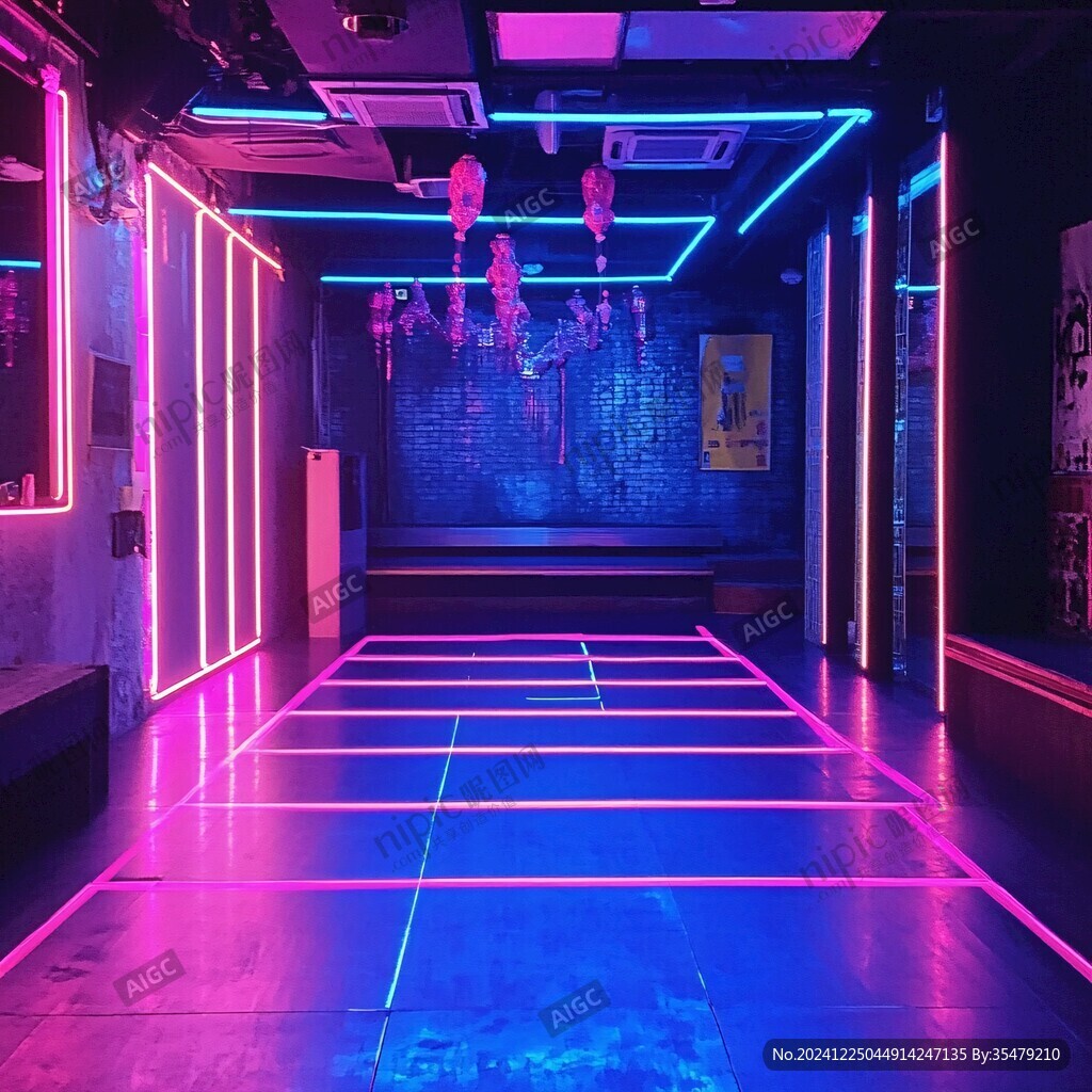 霓虹燈場景造型