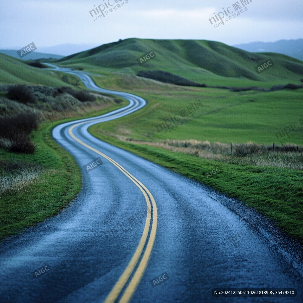 彎曲草原路