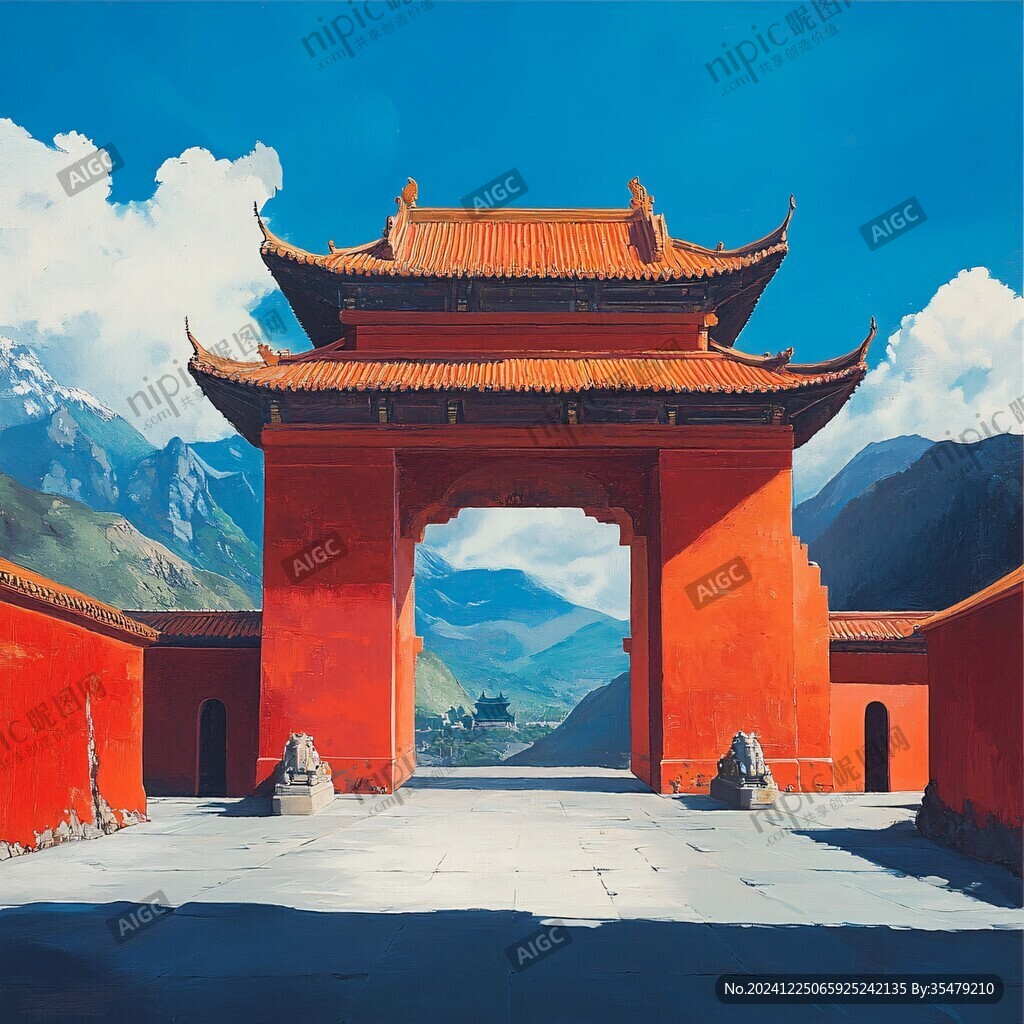 大境門(mén)插畫(huà)