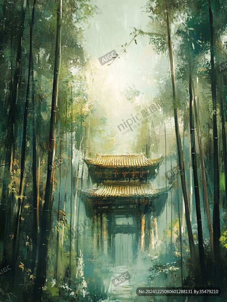 唯美古風(fēng)場景插畫