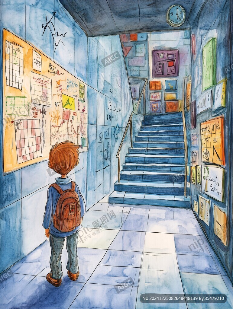 樓道插畫