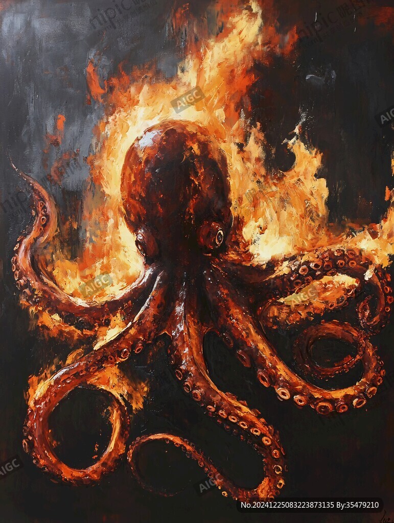 章魚立體畫